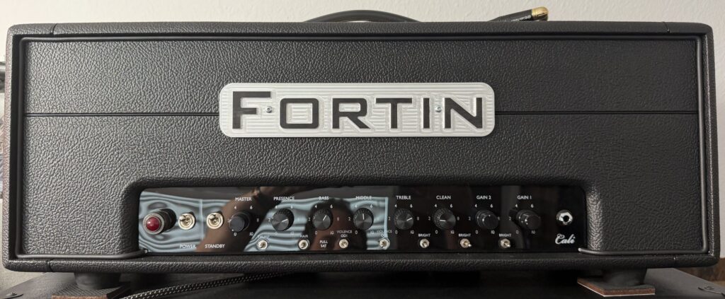 Fortin Cali Blackout Edition high-gain tube guitar amplifier head front view
